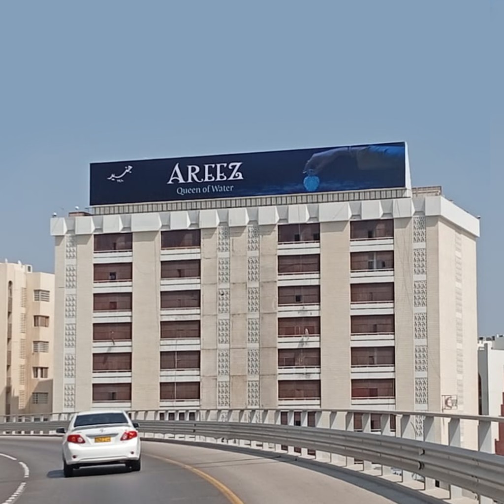 AREEZ Queen of Water rooftop billboard by Junaid Perfume